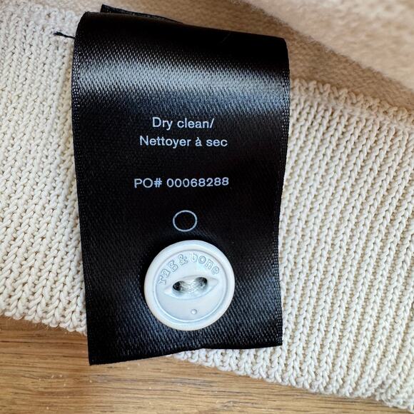 Rag & Bone Viola Stripe Sweater Knit Shorts Cream Black Nautical NEW Medium - Picture 9 of 12